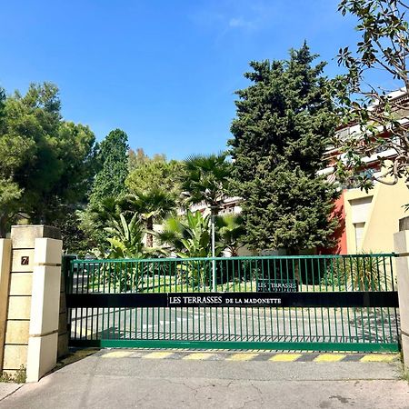 Appartement Luxe - 3 Pieces Avec Vue Mer, Piscine Et Tennis Nice Eksteriør bilde
